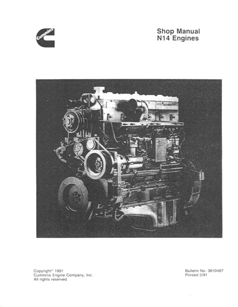 Cummins N14 Workshop Manual Foley Industrial Engines