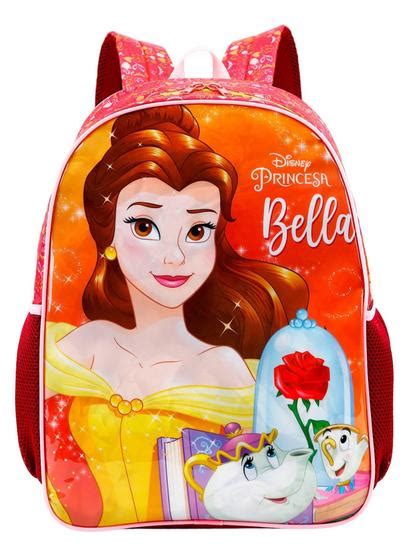 Mochila De Costas Escolar A Bela E A Fera Princesa Disney Dermiwil