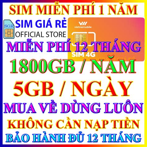 FREESHIP CHƯA KÍCH HOẠT SIM 4G TRỌN GÓI 1 NĂM 5GB NGÀY TỐC ĐỘ CAO