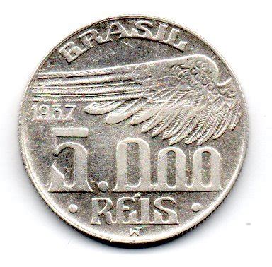 Numis Market 1937 5000 Réis Santos Dumont Prata 600 Aprox 10