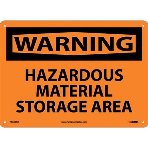 Warning Hazardous Material Storage Area Sign W Ab