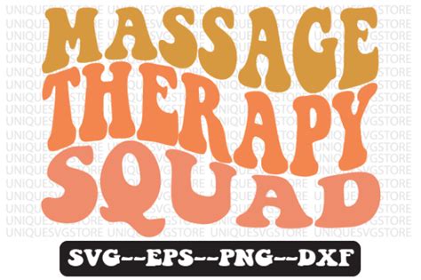 Massage Therapy Squad Retro Wavy Svg Graphic By Uniquesvgstore