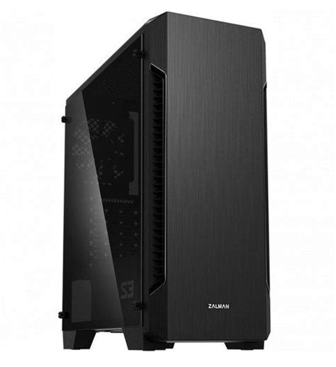 Компьютерный корпус Zalman Корпус Zalman S3 TG, Black, серебристый ...