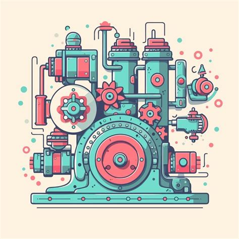 Premium AI Image | Vector art about machine technology