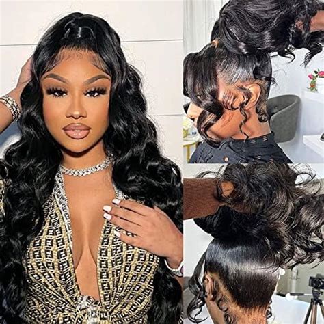 Aamzic Body Wave 360 Lace Front Wigs Human Hair 12a 360