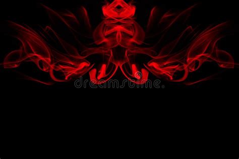 Art of Red Smoke Abstract on Black Background, Fire Design. Copy Space Stock Image - Image of ...