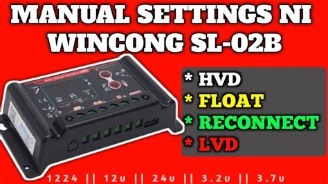 Wincong Sl B Pwm Scc Paano I Manually Set Youtube