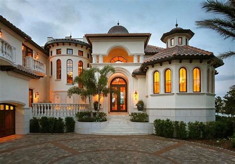 Plan Bg Luxury Mediterranean Style House Plan With Grand Circular