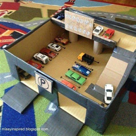 Hot Wheels Parking Garage Diy For Kids Toy Garage Homemade Toys