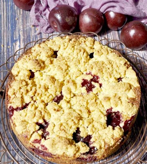 Plum Streusel Cake - Plums Turn All Glorious And Jammy. Delicious......