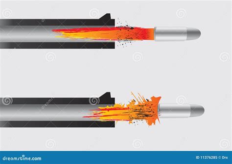 Gun firing the bullet stock vector. Image of detail, army - 11376285