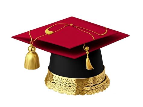 Premium AI Image | Free vector student graduation cap with gold tassel ...