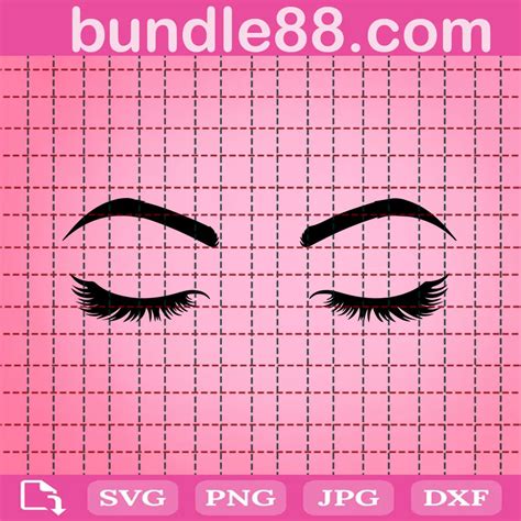 Eyelashes Svg, Eyelashes Girl Svg SVG PNG DXF EPS Cricut Silhouette ...