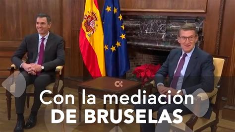 Sánchez y Feijóo acuerdan que Bruselas medie en el proceso para renovar