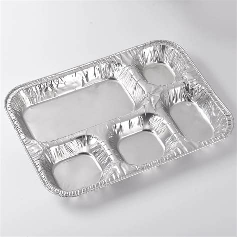 Rectangular Disposable Pollution Free Three Compartment Aluminium Foil