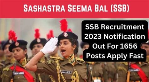 Ssb Recruitment 2023 Notification Out For 1656 Posts Apply Fast