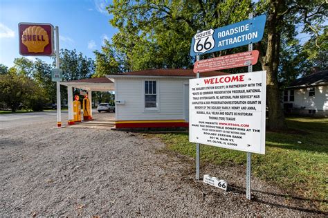 Soulsby Service Station In Mount Olive Illinois Route 66 Road Map