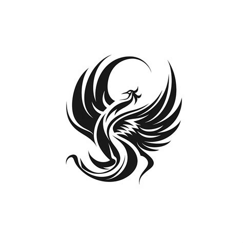 Phoenix Black And White Logo. 21756776 Stock Photo at Vecteezy