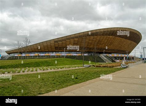 LONDON, UK - MARCH 19, 2016: Exterior of the Velodrome cycling stadium ...