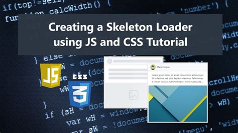 Creating A Skeleton Loader Using Javascript And Css Tutorial Demo Youtube