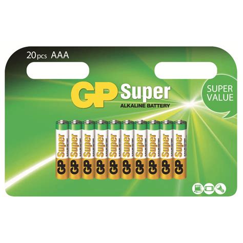 Blister 20 Batterie AAA Ministilo GP Super GP BATTERIES IC GP151281