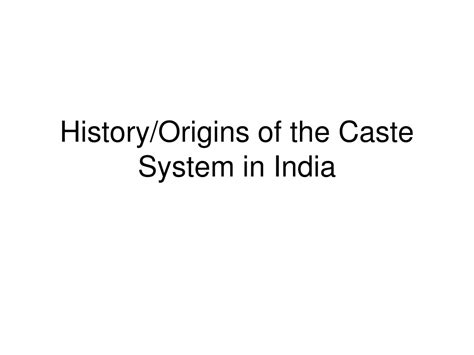 Ppt The Caste System Powerpoint Presentation Free Download Id9607104