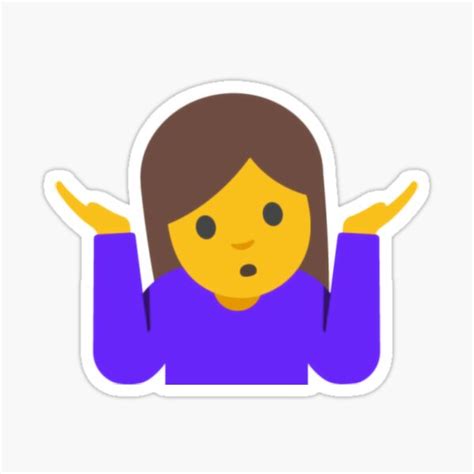 Shrug Emoji Stickers | Redbubble