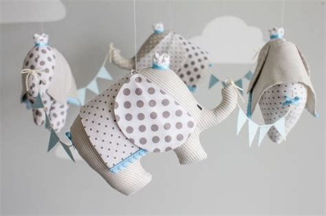 Elephant Baby Mobile Nursery D Cor With Elephants And A Hot Air Balloon Travel Theme Or