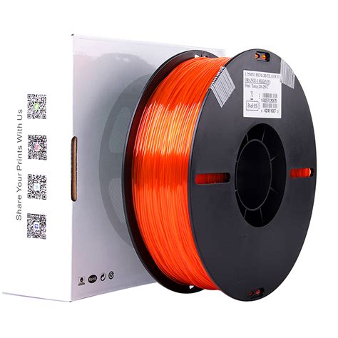 Petg Orange Transparent Filament Mm Kg Esun Bastelgarage