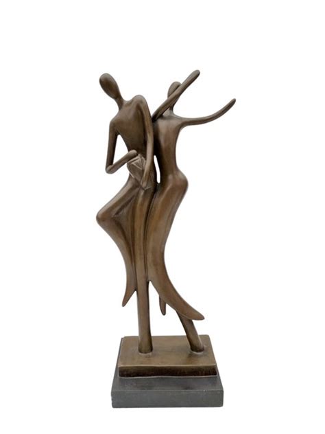 Sculpture Dancing Couple Bronze Marble Catawiki