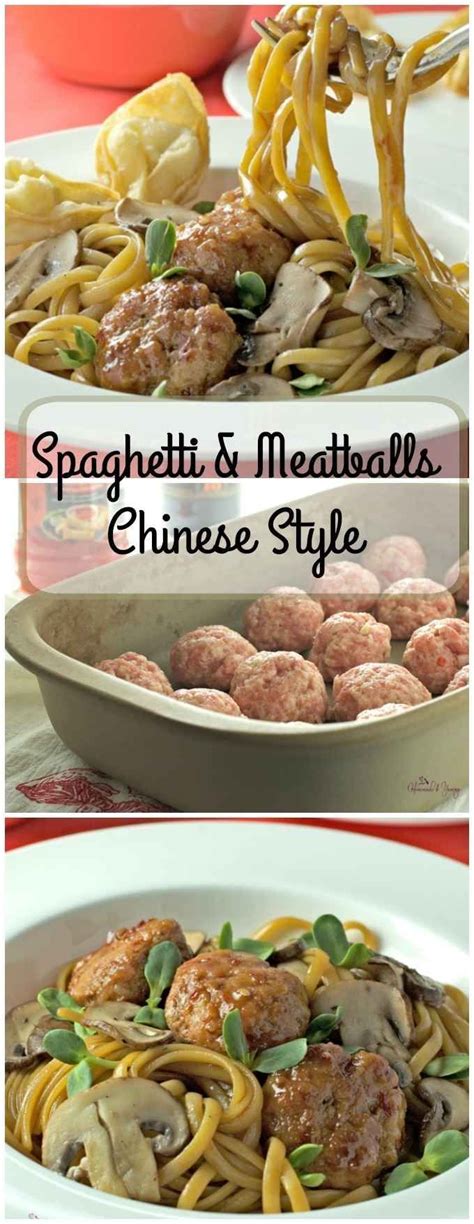 Chinese Style Spaghetti And Meatballs