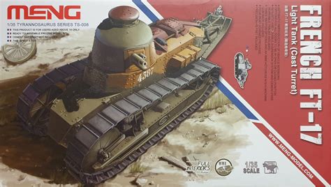 Meng TS-008 French FT-17 Light Tank (Cast Turret) 1/35 - Dutchmodelshop.nl