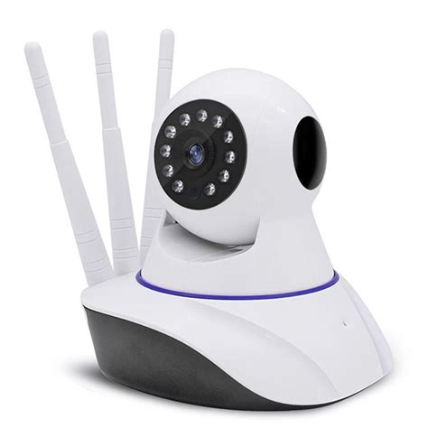 Câmera inteligente Wireless IP infra HD 1 0 megapixel 3 antenas onvif