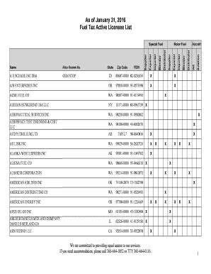 Fillable Online Dol Wa Fuel Tax Active Licensee List Fax Email Print