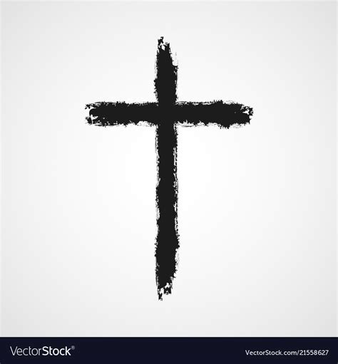 Hand drawn christian cross Royalty Free Vector Image