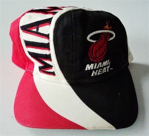 Vintage Miami Heat Snapback Hat NBA VTG Snapback Hats Snapback Hats