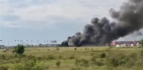 Video Incendiu Puternic Pe Centura Ploie Tiului Un Tir A Luat Foc La