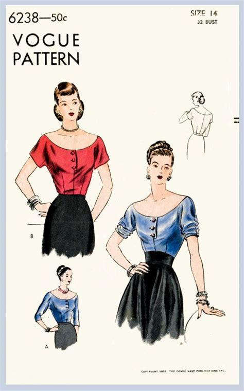 Vintage Sewing Pattern S S Evening Cocktail Blouse Low Cut