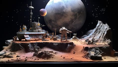 Premium AI Image A Lost In Space Diorama