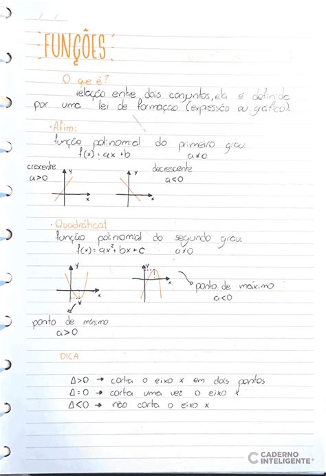 Função Afim E Quadrática Resumos Matemática Docsity