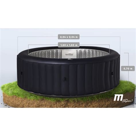 Mspa LED Glow Round Person Aurora Inflatable Hot Tub Portable Pool On OnBuy