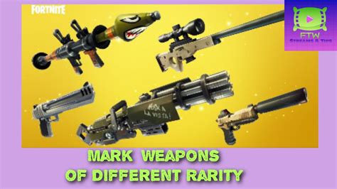 Mark Weapons Of Different Rarity Fortnite Week Challenge Youtube