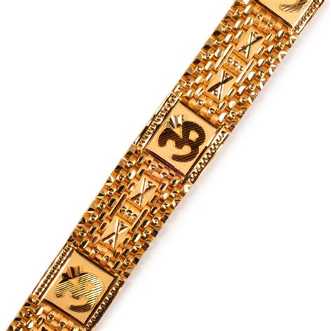 Om Mens Bracelet In 22k Yellow Gold Mbr 3954