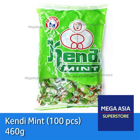 Mega Asia Kendi Mint Chocolate Filled Menthol Ball Candy 480g 100pcs