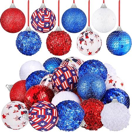 Amazon 4th Of July Ball Ornaments Patriotic Decorations For Tree