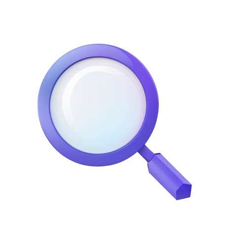 Ai Generative 3d Magnifying Glass Icon On Transparent Background Png