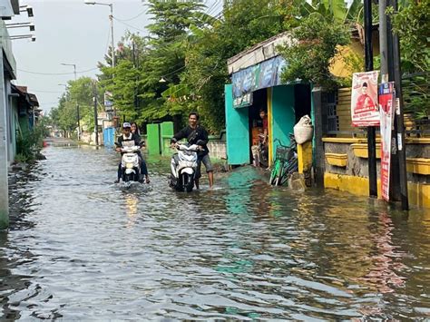 Banjir Di Dusun Sambirono Wetan Sidoarjo Belum Surut Hingga Tiga Hari