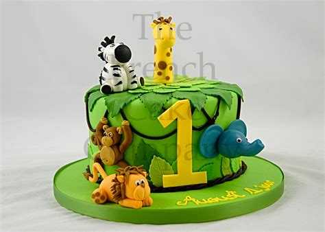 Cake For Toddlers Jungle Animals Gateau Danniversaire Pour Enfant