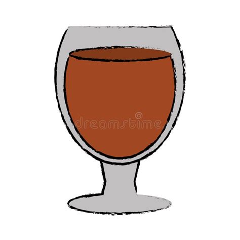 Drawing Two Glass Red Wine Drink Stock Vector Illustration Of Retro