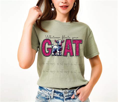 Whatever Floats Your Goat Faux Embroidery Transfer Sassy Sublimation